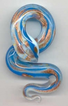 Blue & Aventurina Snake Pendant